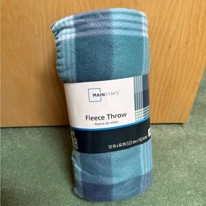 Brand New Mainstays Fleece Blanket – Soft & Cozy, 50x60 Blue